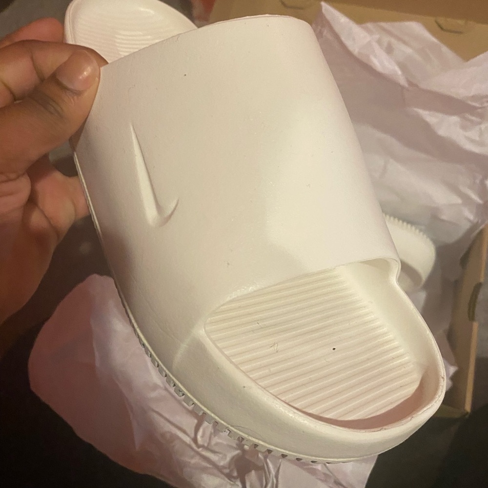 Nike men White Slide Sandals